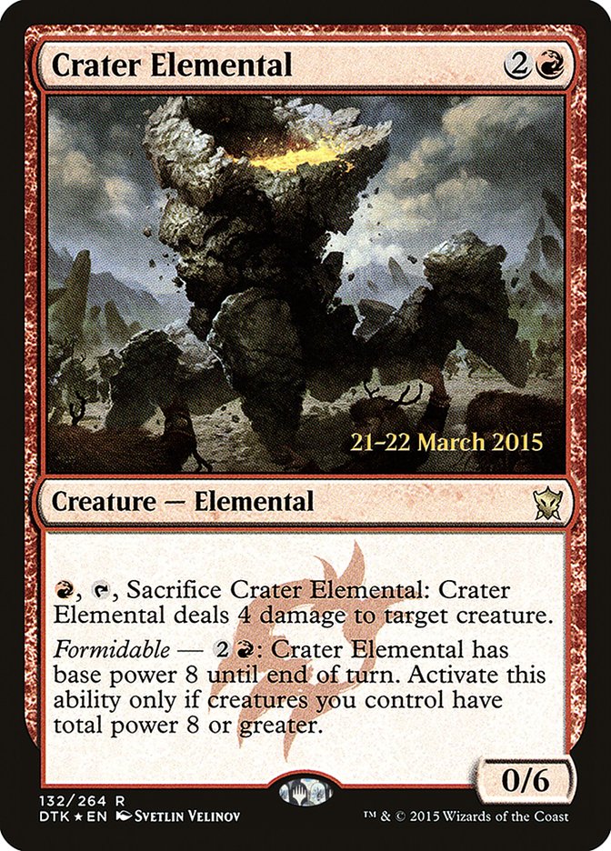 Crater Elemental [Dragons of Tarkir Prerelease Promos] | Gamers Paradise