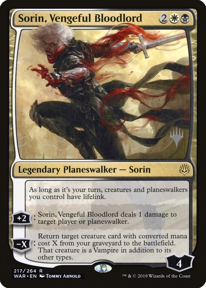 Sorin, Vengeful Bloodlord (Promo Pack) [War of the Spark Promos] | Gamers Paradise