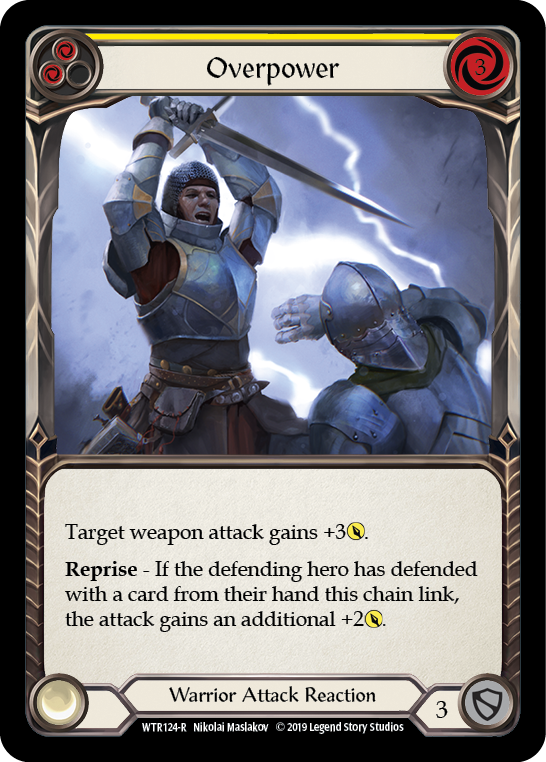Overpower (Yellow) [WTR124-R] Alpha Print Normal | Gamers Paradise