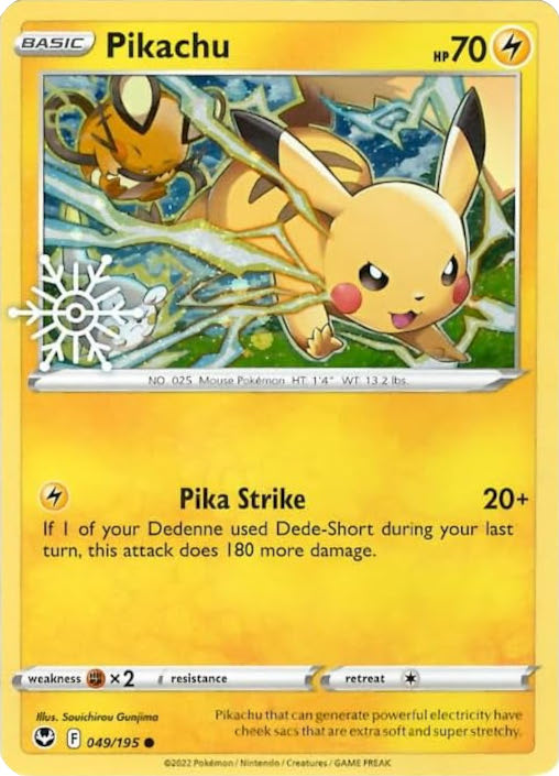 Pikachu (049/195) (Holiday Calendar) [Sword & Shield: Silver Tempest] | Gamers Paradise
