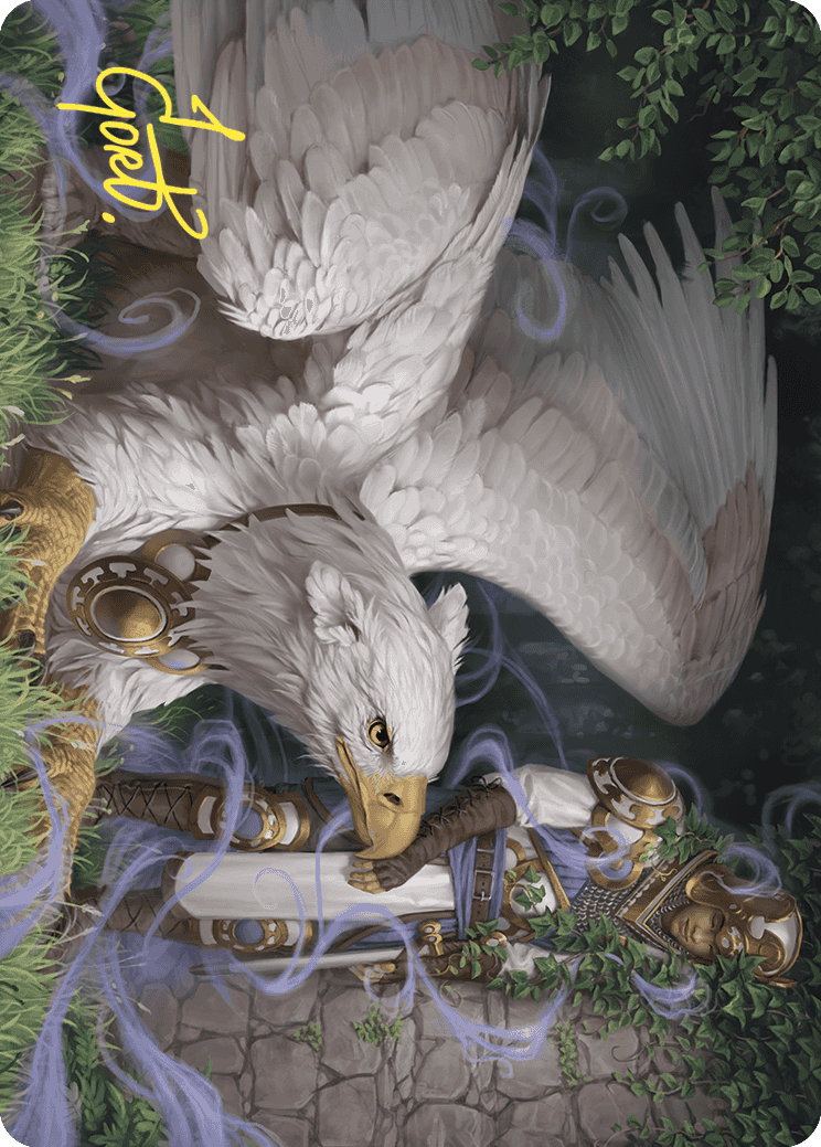 Dutiful Griffin Art Card (Gold-Stamped Signature) [Wilds of Eldraine Art Series] | Gamers Paradise