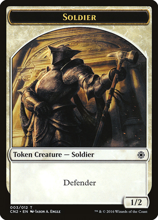 Soldier Token (003/012) [Conspiracy: Take the Crown Tokens] | Gamers Paradise