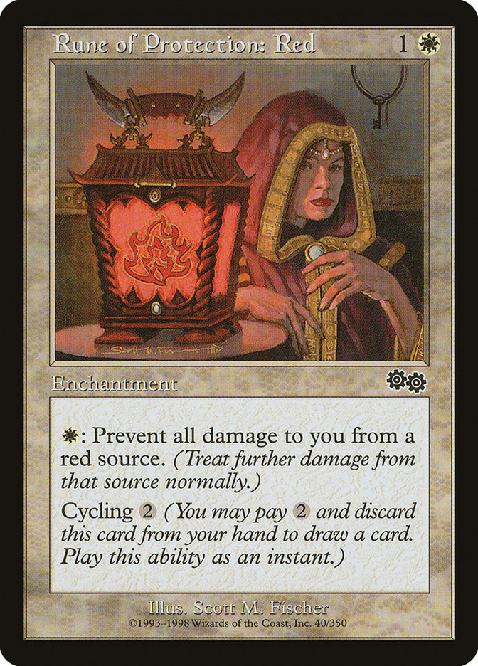 Rune of Protection: Red [Urza's Saga] | Gamers Paradise