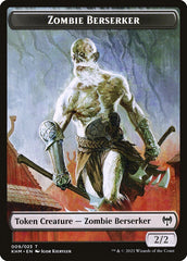 Human Warrior // Zombie Berserker Double-Sided Token [Kaldheim Tokens] | Gamers Paradise