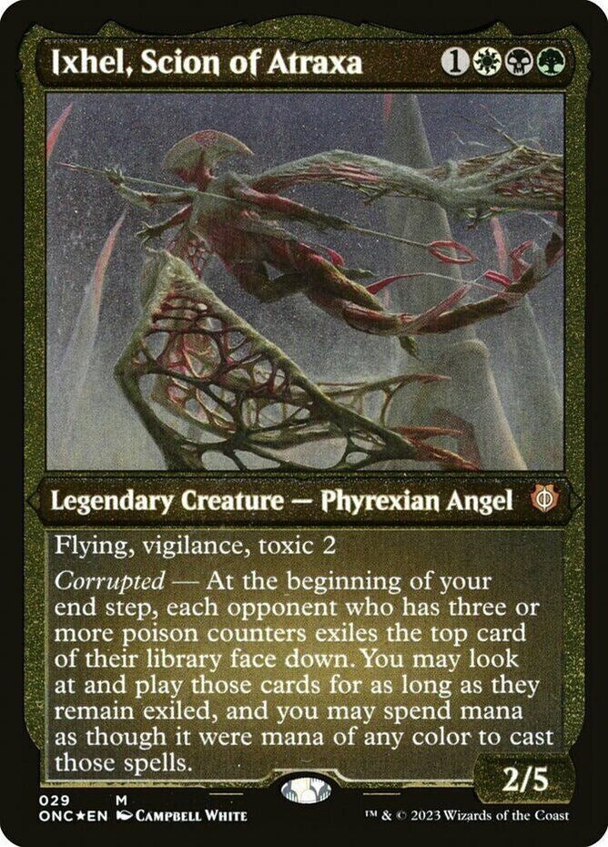 Ixhel, Scion of Atraxa (Foil Etched) (Display Commander) [Phyrexia: All Will Be One Commander] | Gamers Paradise