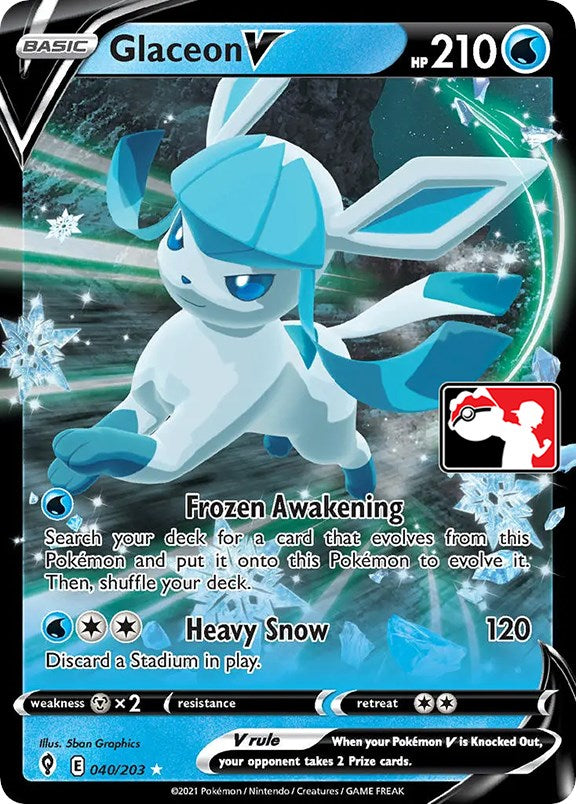 Glaceon V (040/203) [Prize Pack Series One] | Gamers Paradise