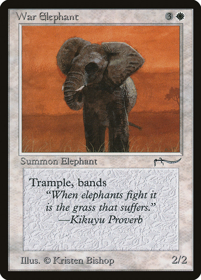 War Elephant (Dark Mana Cost) [Arabian Nights] | Gamers Paradise