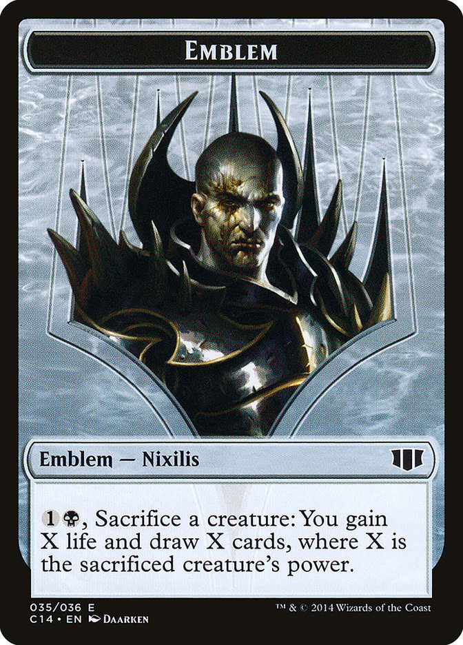 Ob Nixilis of the Black Oath Emblem // Zombie (016/036) Double-Sided Token [Commander 2014 Tokens] | Gamers Paradise