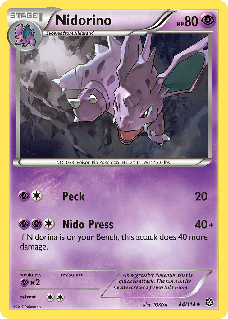 Nidorino (44/114) [XY: Steam Siege] | Gamers Paradise