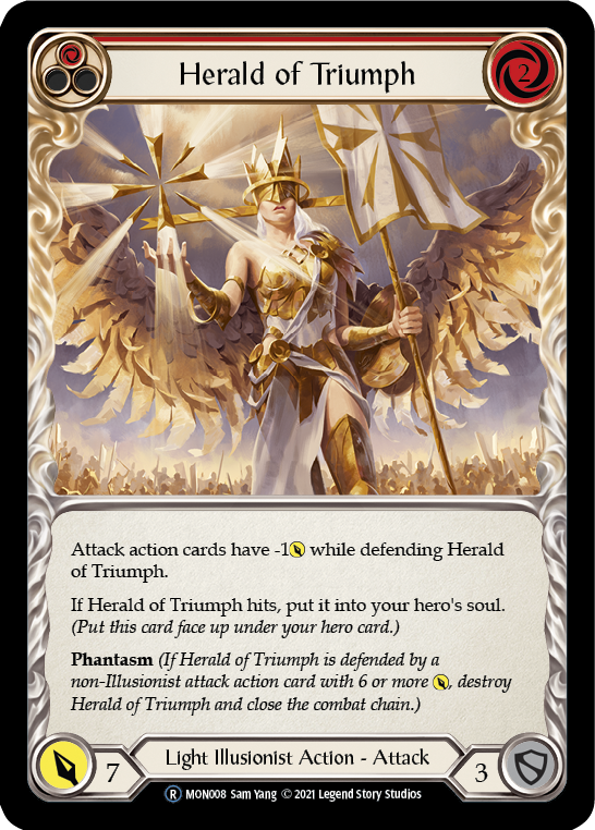 Herald of Triumph (Red) [U-MON008-RF] Unlimited Rainbow Foil | Gamers Paradise