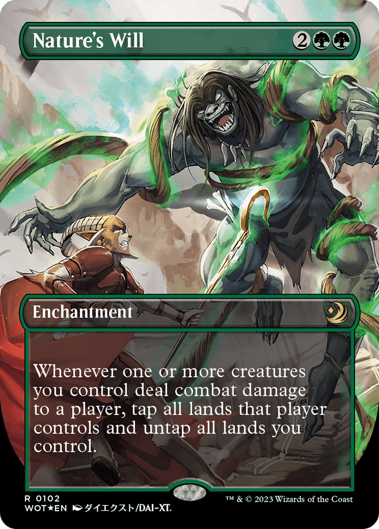 Nature's Will (Anime Borderless) (Confetti Foil) [Wilds of Eldraine: Enchanting Tales] | Gamers Paradise
