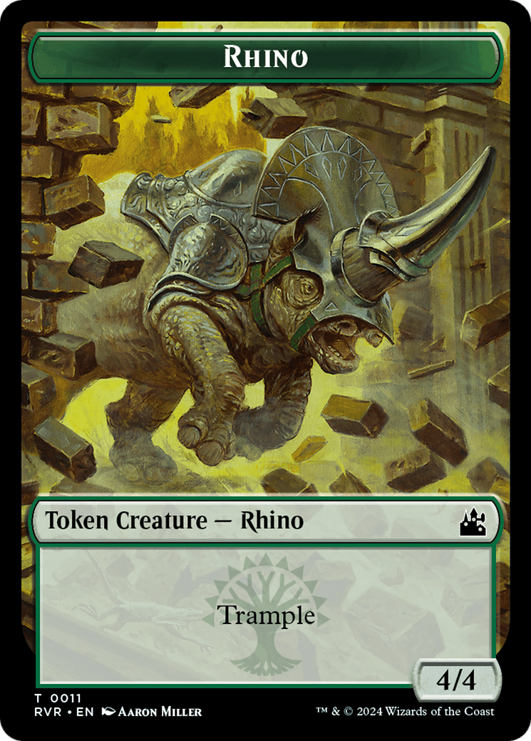 Rhino Token [Ravnica Remastered Tokens] | Gamers Paradise