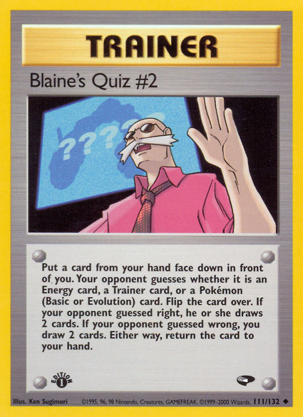Blaine's Quiz #2 (111/132) [Gym Challenge 1st Edition] | Gamers Paradise