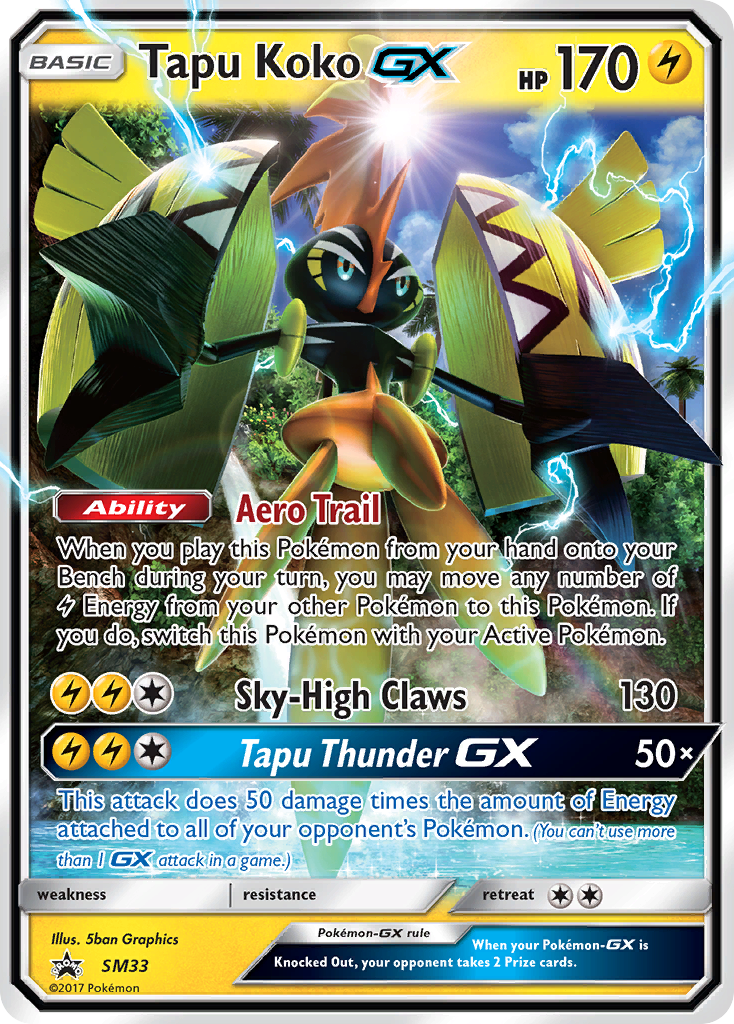 Tapu Koko GX (SM33) [Sun & Moon: Black Star Promos] | Gamers Paradise