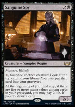 Sanguine Spy (Promo Pack) [Streets of New Capenna Promos] | Gamers Paradise