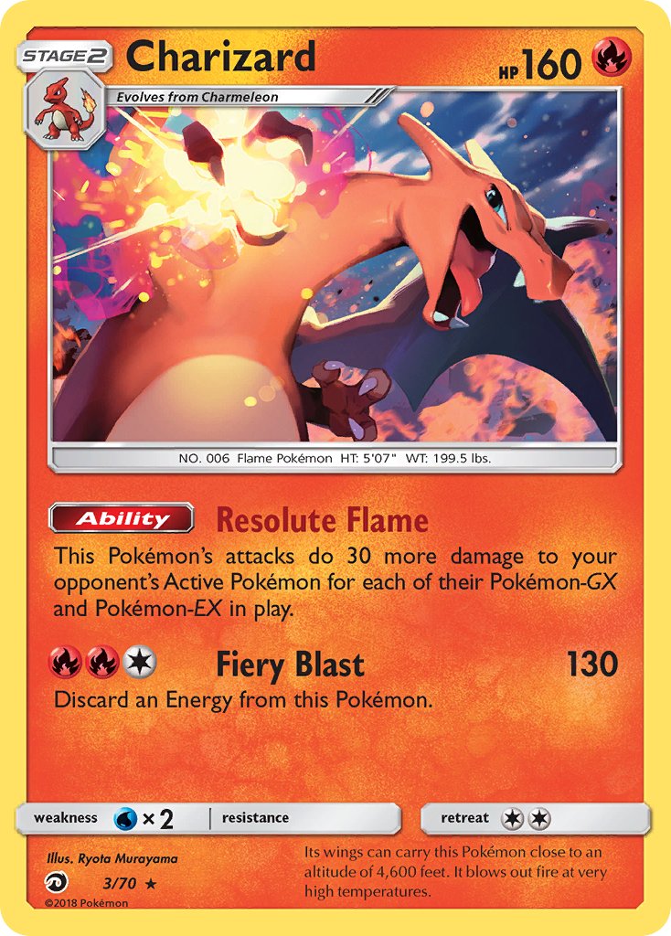 Charizard (3/70) (Let's Play, Eevee) (Theme Deck Exclusive) [Sun & Moon: Dragon Majesty] | Gamers Paradise