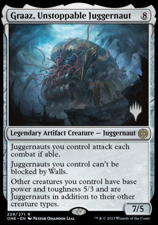 Graaz, Unstoppable Juggernaut (Promo Pack) [Phyrexia: All Will Be One Promos] | Gamers Paradise