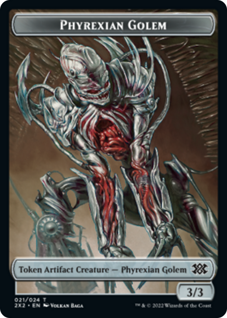 Zombie // Phyrexian Golem Double-Sided Token [Double Masters 2022 Tokens] | Gamers Paradise