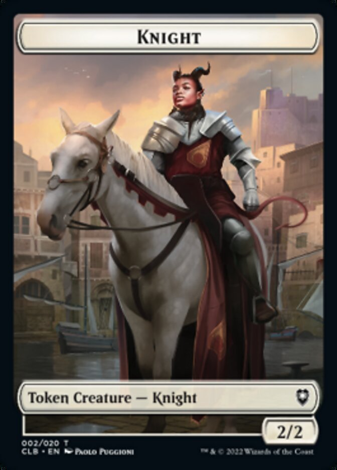 Treasure // Knight Double-Sided Token [Commander Legends: Battle for Baldur's Gate Tokens] | Gamers Paradise