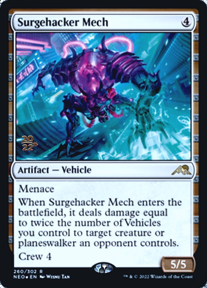 Surgehacker Mech [Kamigawa: Neon Dynasty Prerelease Promos] | Gamers Paradise