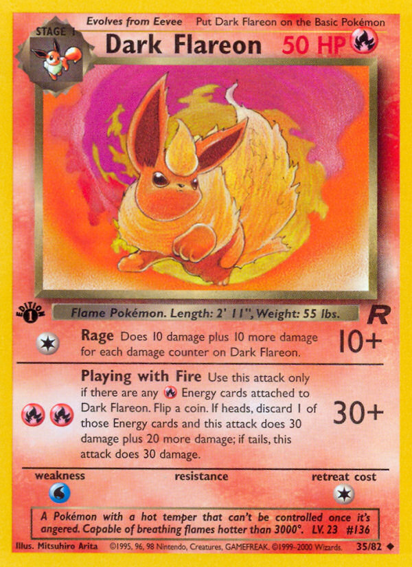 Dark Flareon (35/82) [Team Rocket 1st Edition] | Gamers Paradise