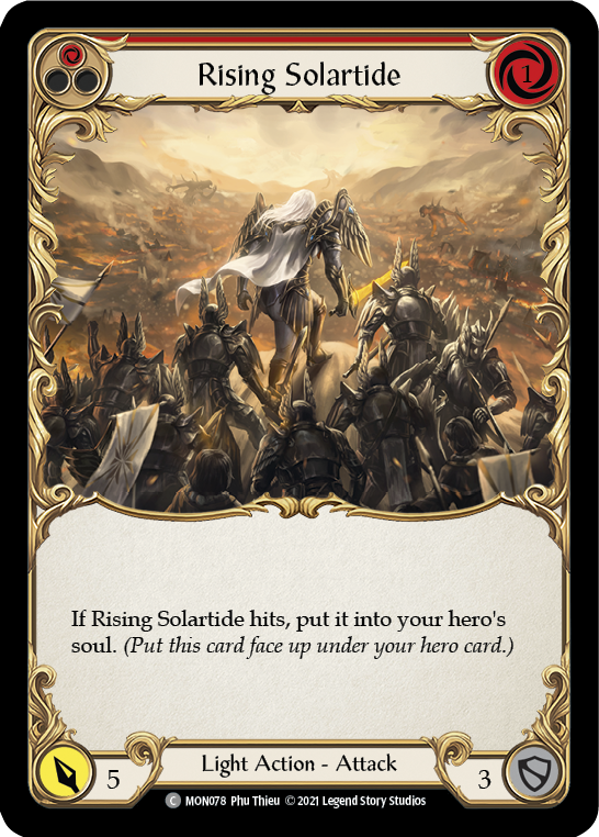Rising Solartide (Red) [MON078-RF] 1st Edition Rainbow Foil | Gamers Paradise