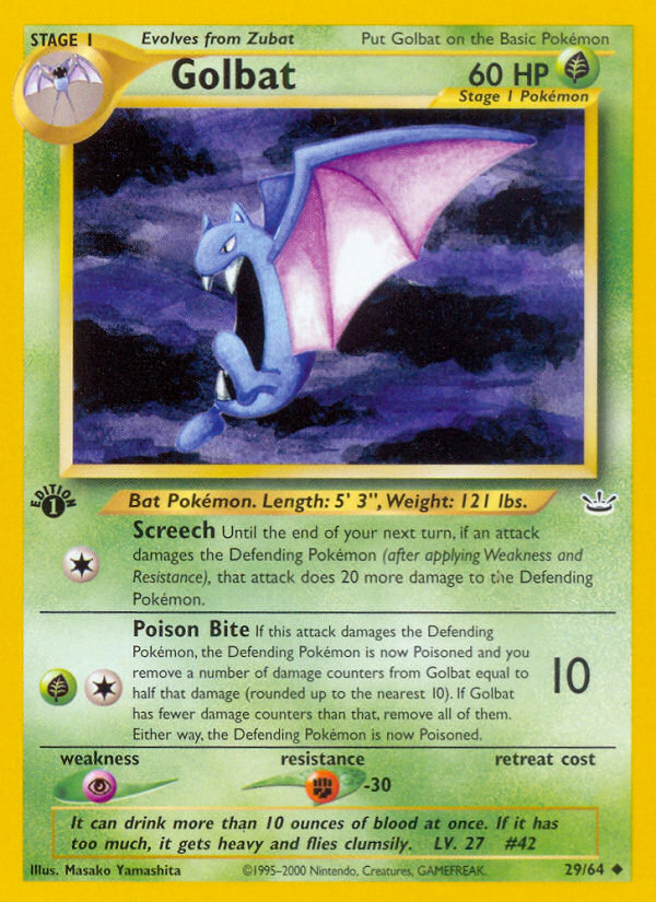 Golbat (29/64) [Neo Revelation 1st Edition] | Gamers Paradise