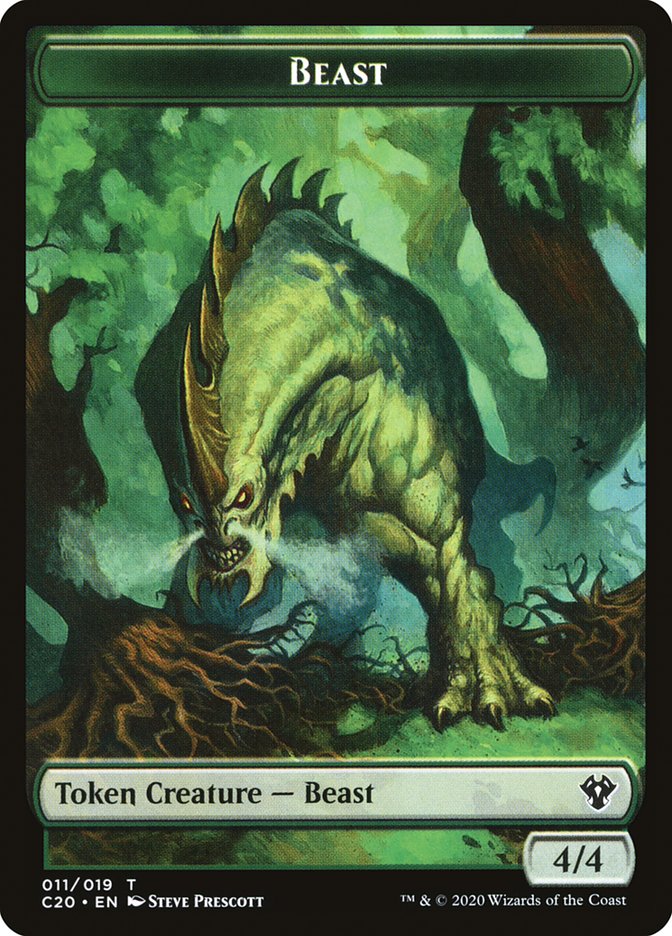 Bird Illusion // Beast (011) Double-Sided Token [Commander 2020 Tokens] | Gamers Paradise