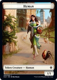 Human // Food (16) Double-Sided Token [Throne of Eldraine Tokens] | Gamers Paradise