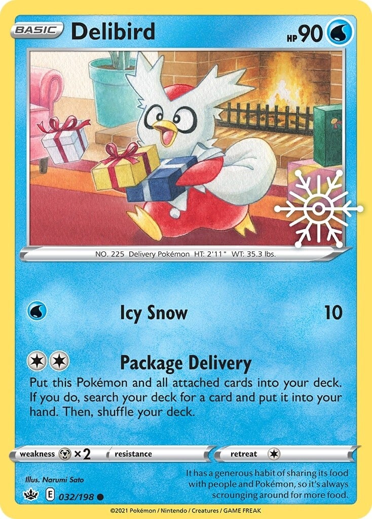 Delibird (032/198) (Holiday Calendar) [Sword & Shield: Chilling Reign] | Gamers Paradise