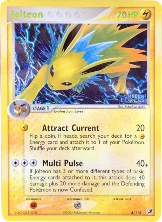 Jolteon (8/115) (Stamped) [EX: Unseen Forces] | Gamers Paradise