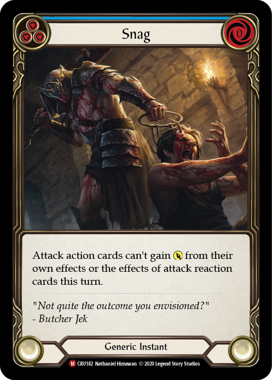 Snag [CRU182] 1st Edition Rainbow Foil | Gamers Paradise