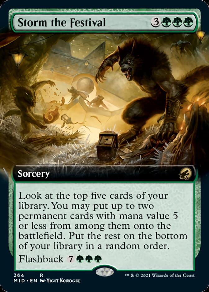 Storm the Festival (Extended Art) [Innistrad: Midnight Hunt] | Gamers Paradise