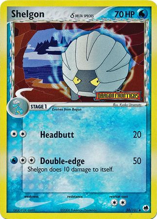Shelgon (38/101) (Delta Species) (Stamped) [EX: Dragon Frontiers] | Gamers Paradise