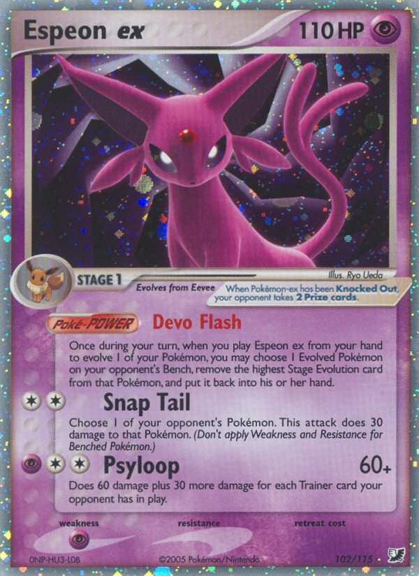 Espeon ex (102/115) [EX: Unseen Forces] | Gamers Paradise