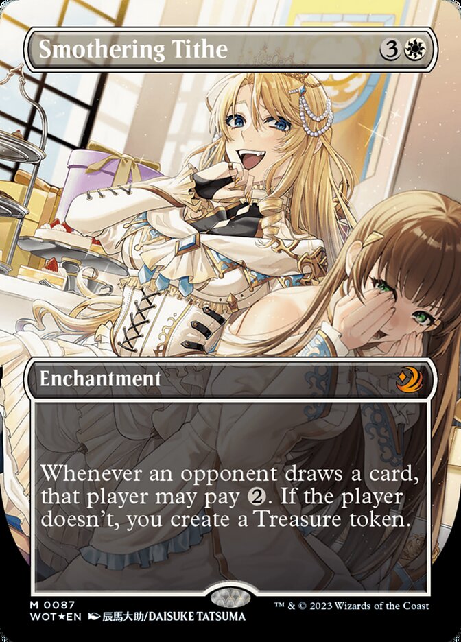 Smothering Tithe (Anime Borderless) (Confetti Foil) [Wilds of Eldraine: Enchanting Tales] | Gamers Paradise