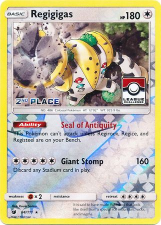 Regigigas (84/111) (League Promo 2nd Place) [Sun & Moon: Crimson Invasion] | Gamers Paradise