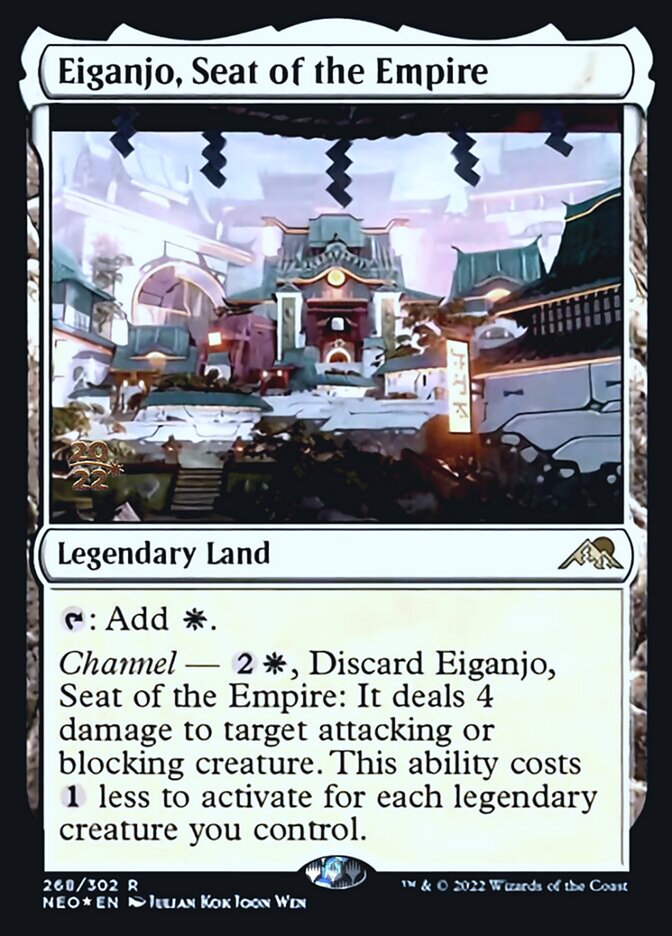 Eiganjo, Seat of the Empire [Kamigawa: Neon Dynasty Prerelease Promos] | Gamers Paradise