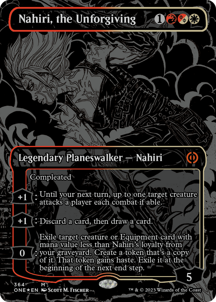 Nahiri, the Unforgiving (Oil Slick Raised Foil) [Phyrexia: All Will Be One] | Gamers Paradise