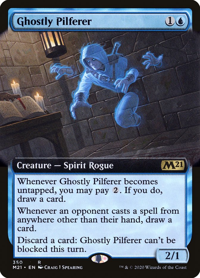 Ghostly Pilferer (Extended Art) [Core Set 2021] | Gamers Paradise