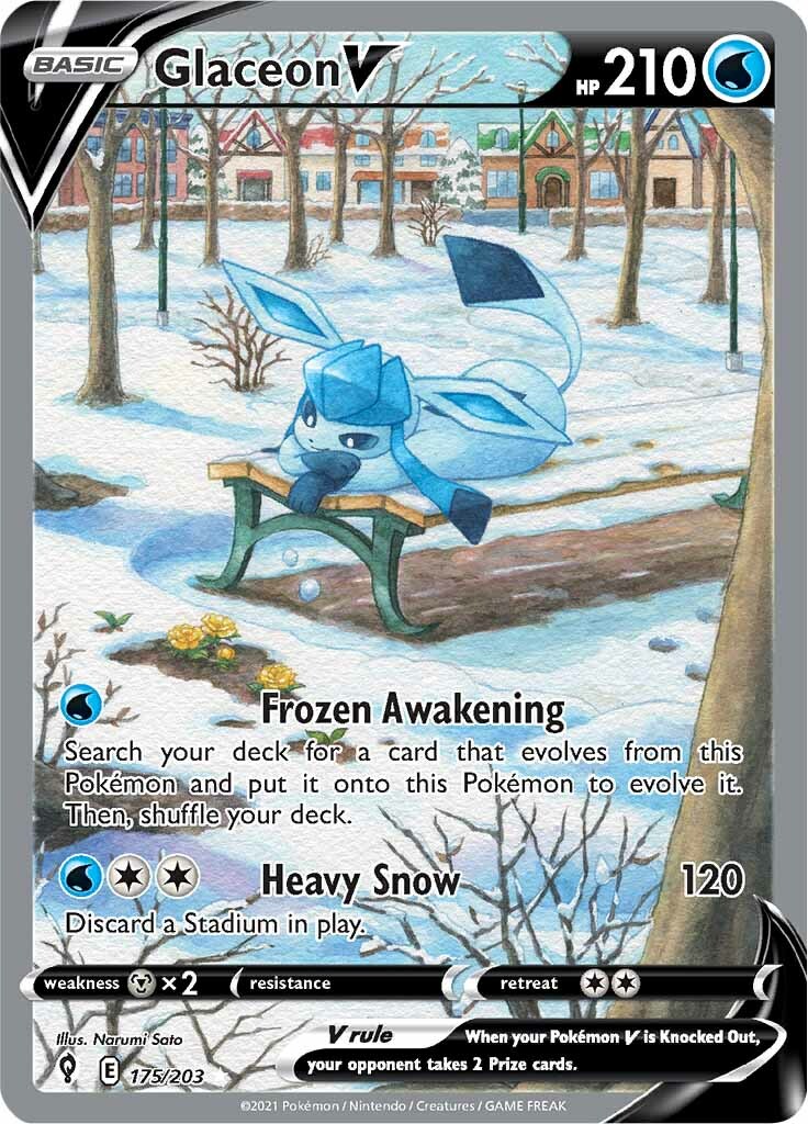 Glaceon V (175/203) [Sword & Shield: Evolving Skies] | Gamers Paradise