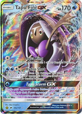 Tapu Fini GX (39/147) (Alternate card) (Jumbo Card) [Sun & Moon: Burning Shadows] | Gamers Paradise