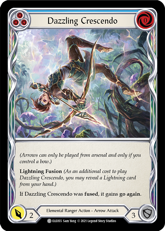 Dazzling Crescendo (Blue) [ELE055] (Tales of Aria)  1st Edition Rainbow Foil | Gamers Paradise