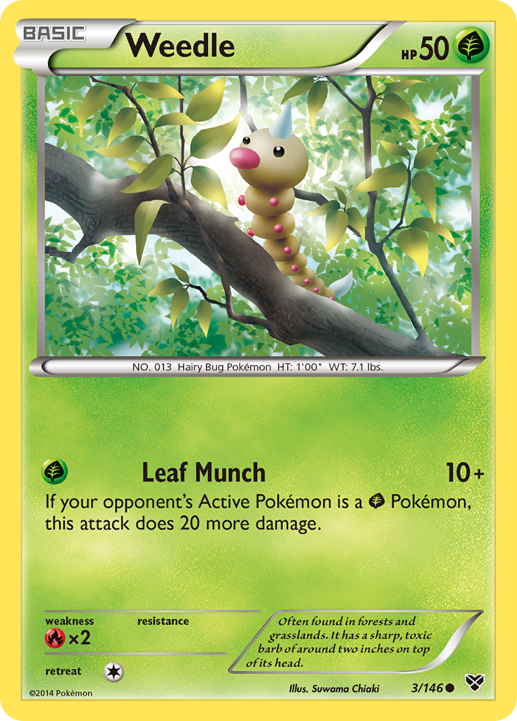 Weedle (3/146) [XY: Base Set] | Gamers Paradise