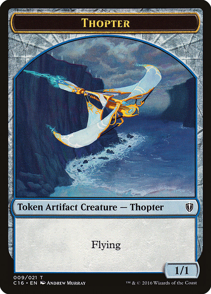 Horror // Thopter Double-Sided Token [Commander 2016 Tokens] | Gamers Paradise