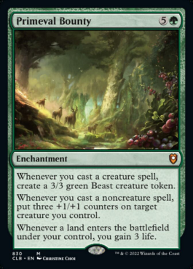 Primeval Bounty [Commander Legends: Battle for Baldur's Gate] | Gamers Paradise