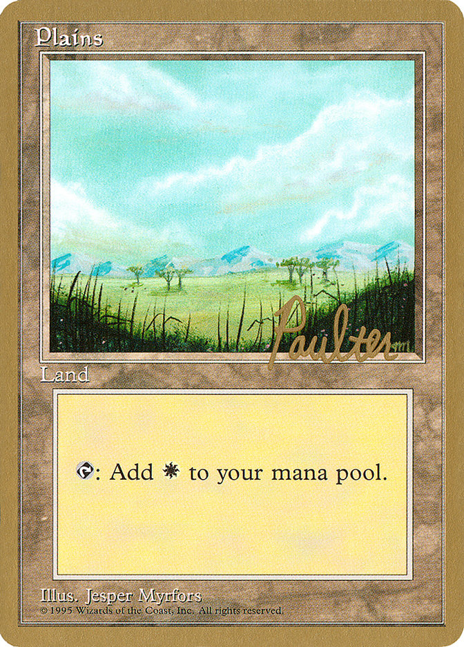 Plains (pp365) (Preston Poulter) [Pro Tour Collector Set] | Gamers Paradise