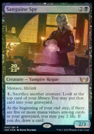 Sanguine Spy [Streets of New Capenna Prerelease Promos] | Gamers Paradise