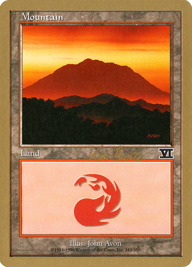 Mountain (kb343) (Kai Budde) [World Championship Decks 1999] | Gamers Paradise