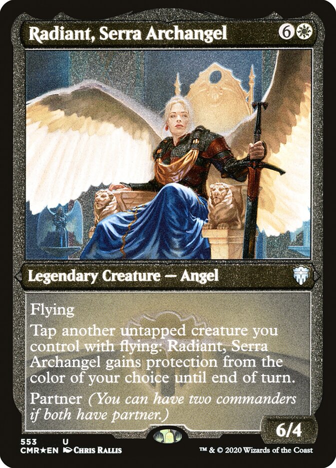 Radiant, Serra Archangel (Etched) [Commander Legends] | Gamers Paradise